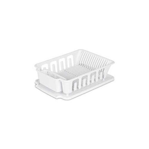 13.75 In. W. x 5.5 In. H. x 18.75 In. L. Dish Drainer (2-Piece) White