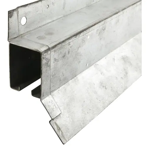 Box Rail with Flashing, Steel, Galvanized, 1-7/8 in W, 2-3/8 in H, 8 ft L