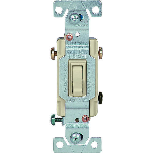 Toggle Switch, 15 A, 120 V, 3 -Position, Push-In Terminal, Polycarbonate Housing Material Ivory - pack of 10