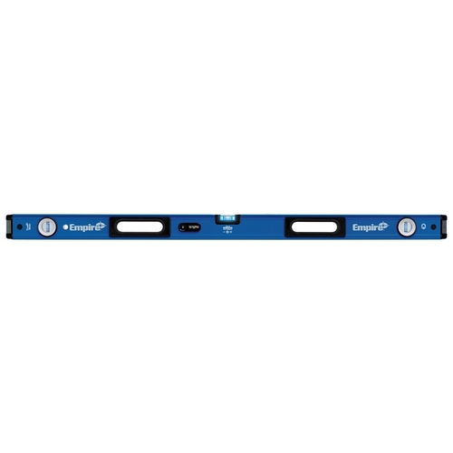 True Blue Series Magnetic Box Level, 48 in L, 3-Vial, 1-Hang Hole, Magnetic, Aluminum, Blue