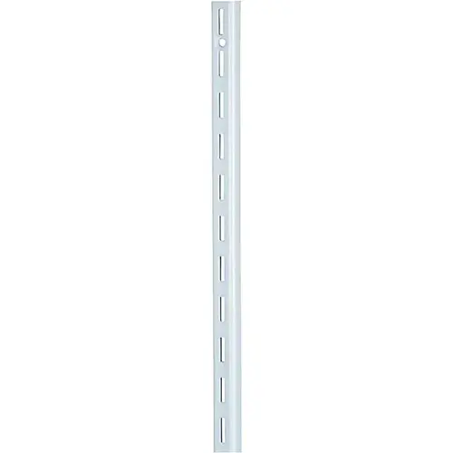 Shelf Standard, 2 mm Thick Material, 5/8 in W, 36 in H, Steel, White