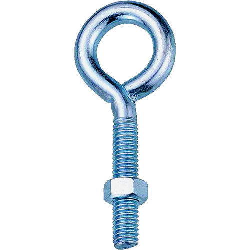 Eye Bolt, 8 mm Thread, Machine Thread, 2-1/4 in L Thread, 1-1/4 in Dia Eye, 209 lb Working Load, Steel Zinc