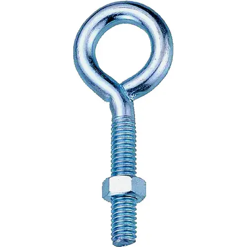 Eye Bolt, 8 mm Thread, Machine Thread, 2-1/4 in L Thread, 1-1/4 in Dia Eye, 209 lb Working Load, Steel - pack of 10