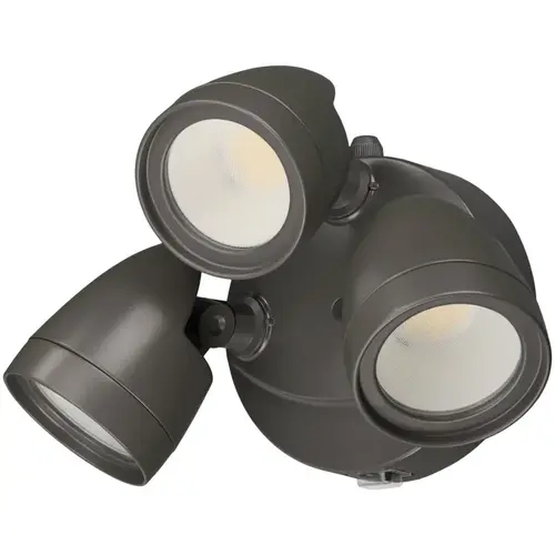 Dusk-to-Dawn Security Light with Lumen Boost, 120 VAC, 3-Lamp, LED Lamp, Bright White Light