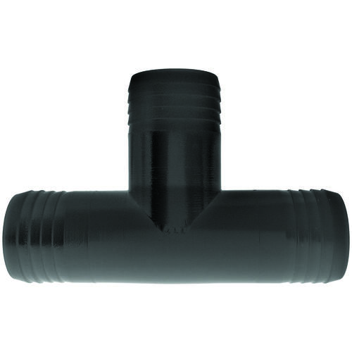 T34P Hose Adapter Tee, Polypropylene, Black