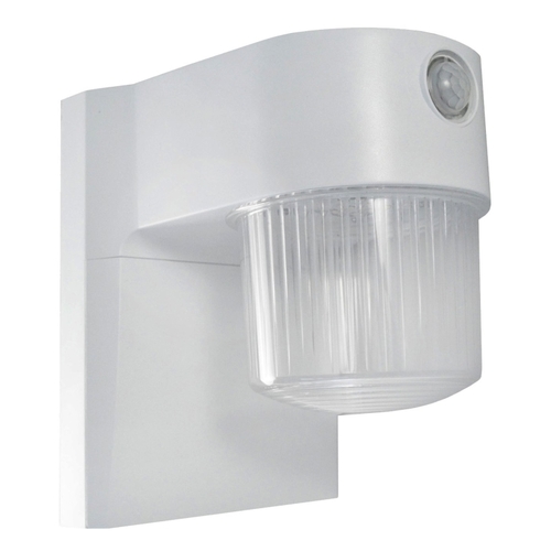 PowerZone O-JJ-700-MW Motion Sensor Light, LED Lamp, 700 Lumens, 4000 k Color Temp, White Fixture