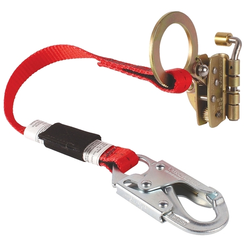 Safety Works FP15130 Rope Grab, 132 to 352 lb, 30 in L Line, Polyester Line, Snap Harness Hook