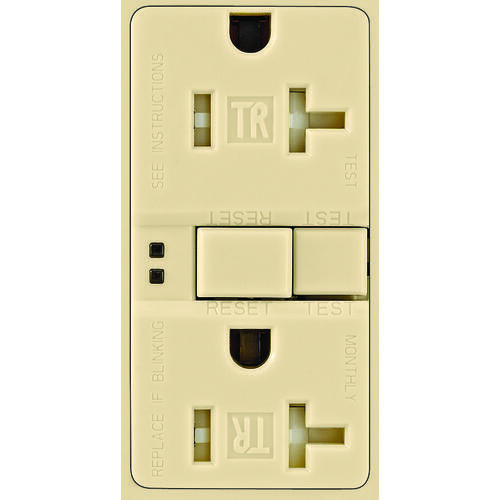 Eaton TRSGF20V GFCI Duplex Receptacle, 2 -Pole, 20 A, 125 V, Back, Side ...