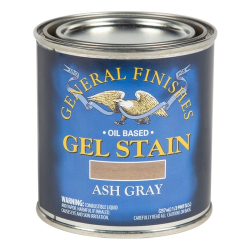 GENERAL FINISHES AHP Gel Stain, Ash Gray, Liquid, 1/2 pt, Can