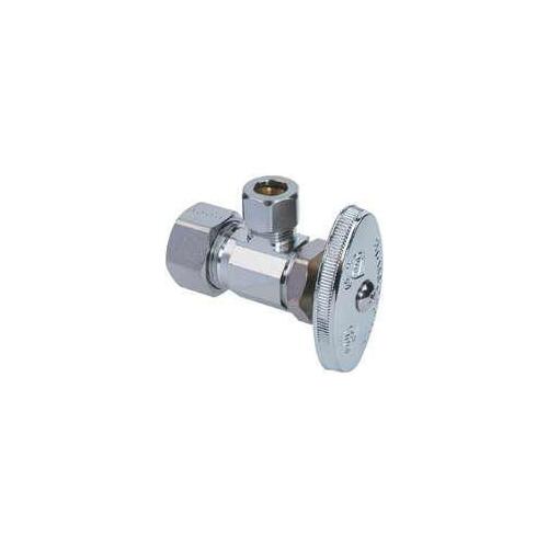 BrassCraft OCR19X C1 Stop Valve, 1/2 x 3/8 in Connection, Compression, 125 psi Pressure, Brass Body Chrome