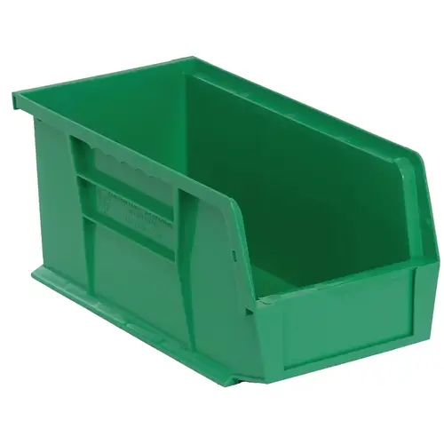 QUANTUM STORAGE SYSTEMS RQUS230GN-UPC Ultra Ultra Stack and Hang Bin, 35 lb Capacity, Polypropylene, Green