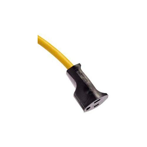 Extension Cord, 14 AWG Cable, 15 m L, 15 A, 125 V, Black/Yellow