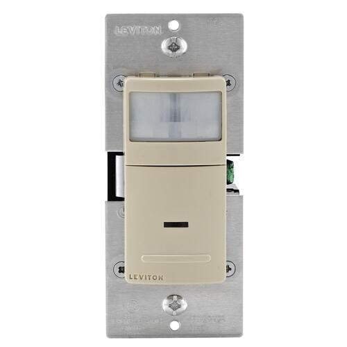 R01-IPS02-1LI Motion Detector, 2.5 A, 120 V, 1 -Pole, Motion Sensor, 180 deg Sensing, 900 sq-ft Sensing Ivory