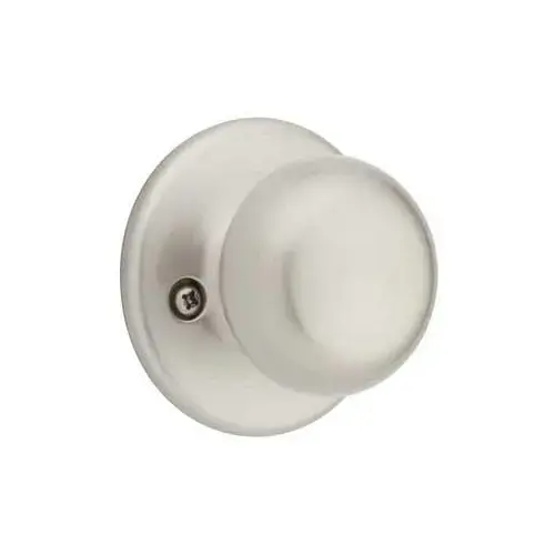 Fairfax Series Dummy Door Knob, 1-15/16 in Dia Knob, Satin Nickel