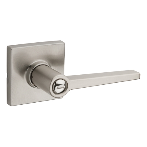 Daylon Square Rose Safe Lock Series Privacy Lever, Metal, Satin Nickel, 2-3/8, 2-3/4 in Backset