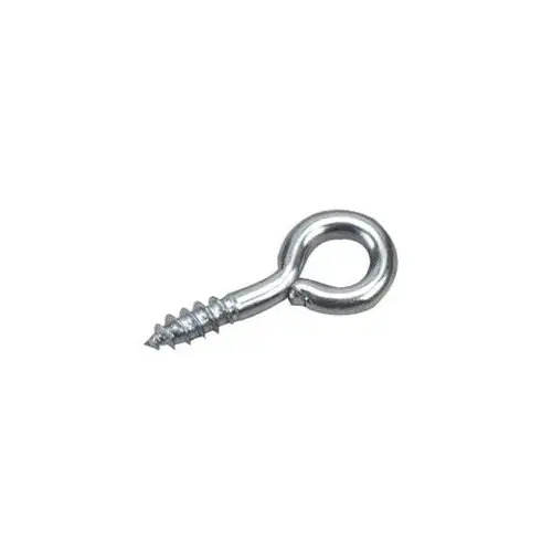 Screw Eye, 1/16 in Dia Wire, 7/16 in OAL, Metal, Zinc