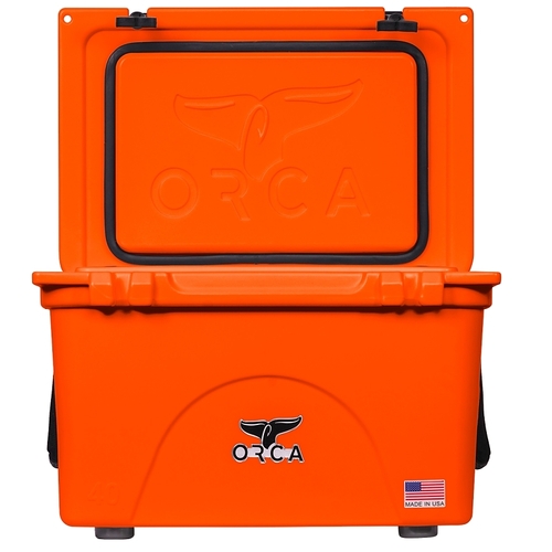 Cooler, 40 qt Cooler, Blaze Orange, Up to 10 days Ice Retention