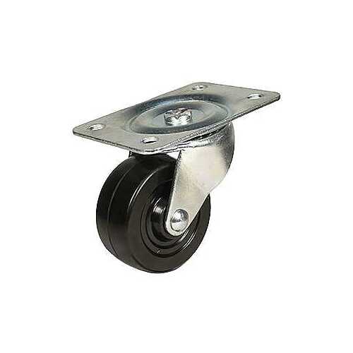 DH CASTERS BC-GD25RS C-GD25RS Swivel Caster, 2-1/2 in Dia Wheel, 1-1/8 in W Wheel, Rubber Wheel, 100 lb