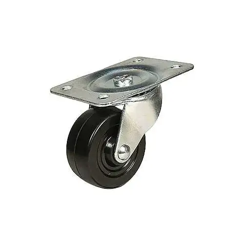 C-GD25RS Swivel Caster, 2-1/2 in Dia Wheel, 1-1/8 in W Wheel, Rubber Wheel, 100 lb