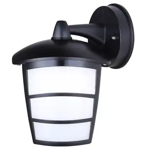 CANARM BRWL-POR12T-N-BK Outdoor Light, 7 W, LED Lamp, 500 Lumens, 3000 K Color Temp, Polycarbonate Fixture