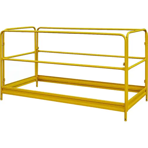 Guard Rail, Foldable, Steel, Yellow, Powder Coated, For: 8795478 Model Scaffold