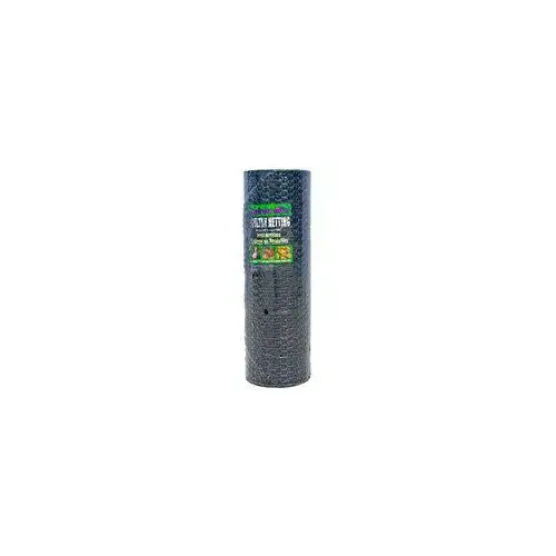 Jackson Wire 12014729 12 01 47 29 Poultry Hex Netting, 150 ft L, 60 in W, 20 Gauge, Hexagonal Mesh, 1 in Mesh, Galvanized Black