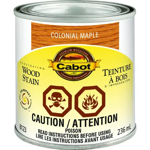 8100 Penetrating Wood Stain, Colonial Maple, Liquid, 214 mL