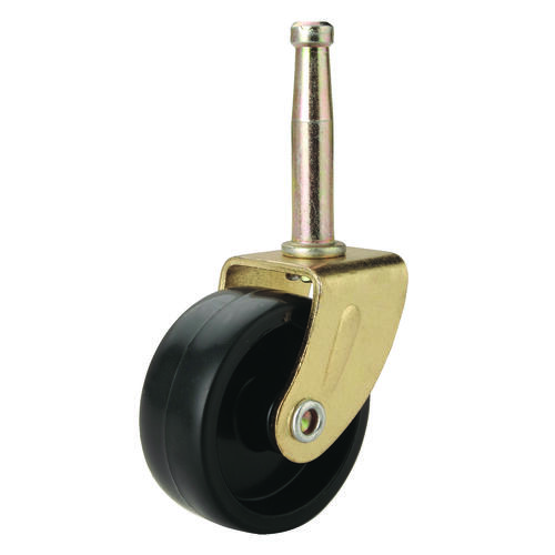 Swivel Caster, 1-5/8 in Dia Wheel, 1-5/8 in W Wheel, Black, 50 lb - pack of 4