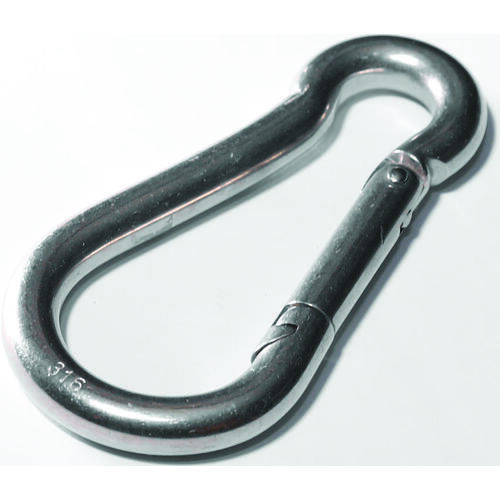 Baron 2450-9/32 Spring Hook Snap Link, Steel, Zinc