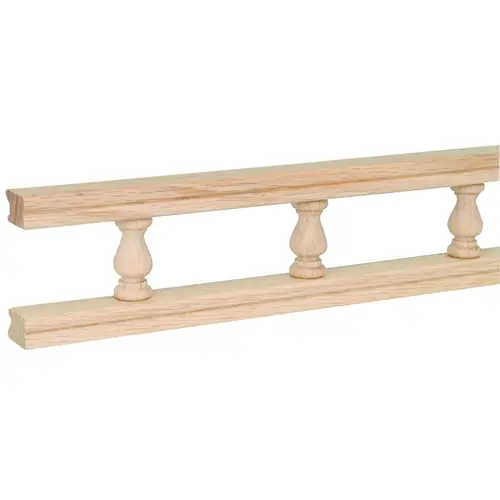 Galley Rail with Sleeve, 6 ft L, 2-1/2 in W, Maple