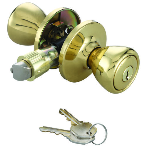 ProSource T-5764PB-ET-XCP3 Mobile Home Entry Lockset, Polished Brass - pack of 3