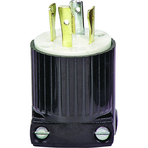 Eaton L1420P Electrical Plug, 3 -Pole, 20 A, 125/250 V, NEMA: NEMA L14-20, Black/White