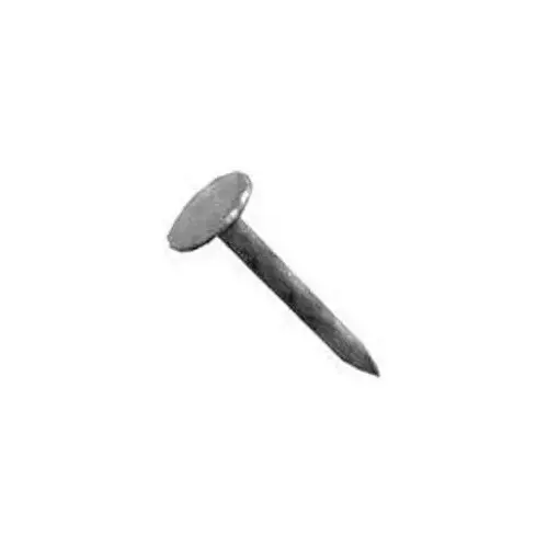 Hand Drive Roofing Nail, 7/8 in L, Flat Head, 11 ga Gauge, Steel Electro-Galvanized