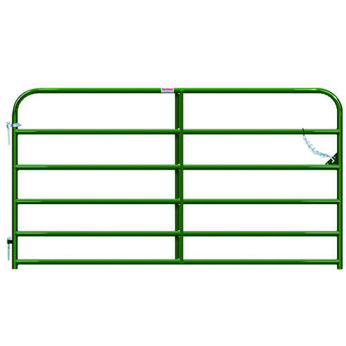 BEHLEN COUNTRY 40130082 Utility Gate, 96 in W Gate, 50 in H Gate, 20 ga Frame Tube/Channel, Green