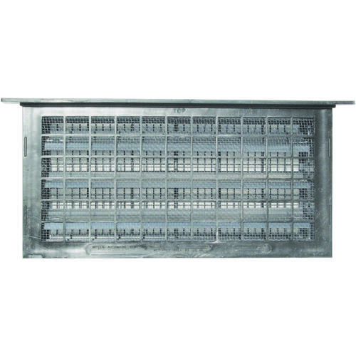 Automatic Foundation Vent, 62 sq-in Net Free Ventilating Area, Mesh Grill, Thermoplastic, Gray
