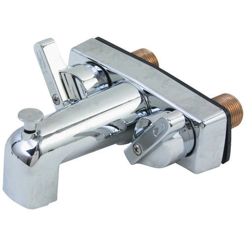 US Hardware P-671B Tub and Shower Diverter, 2 -Faucet Handle, Center Mounting, Brass, Chrome