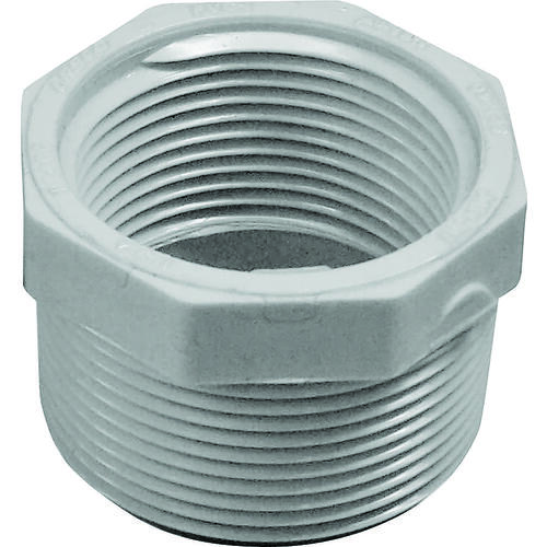 Reducer Bushing, 1-1/2 x 1-1/4 in, MPT x FPT, PVC, SCH 40 Schedule