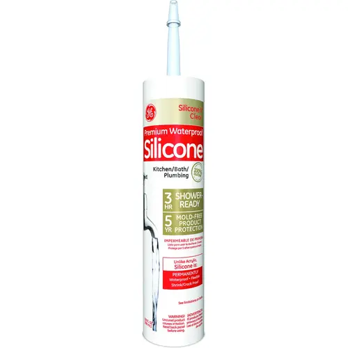 Silicone II 5040 Silicone Caulk, Clear, 24 hr Curing, -60 to 400 deg F, 10.1 oz Tube - pack of 12