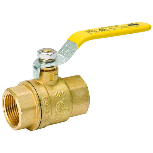 B&K 107-823NL Ball Valve, 1/2 in Connection, FPT x FPT, 600/150 psi Pressure, Manual Actuator, Brass Body