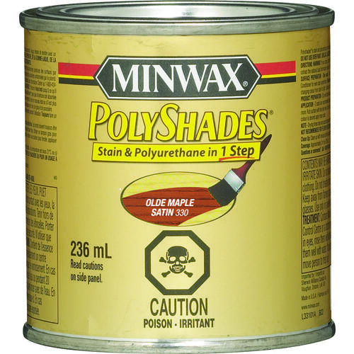 PolyShades Stain and Polyurethane, Satin, Liquid, Olde Maple, 236 mL, Can