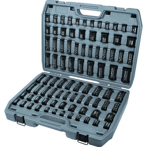 Ingersoll-Rand SK34C86N Socket Set, Chrome Molybdenum Steel, Specifications: 1/2, 3/8 in Drive