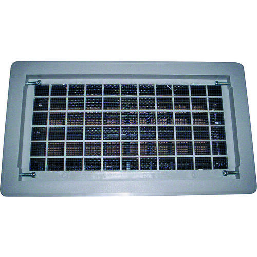 Bestvents 315CGR Foundation Vent, 62 sq-in Net Free Ventilating Area, Mesh Grill, Thermoplastic, Gray