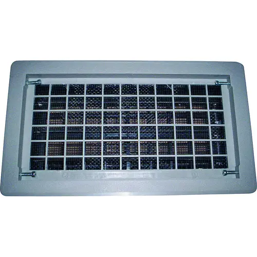 Bestvents 315CGR Foundation Vent, 62 sq-in Net Free Ventilating Area, Mesh Grill, Thermoplastic, Gray