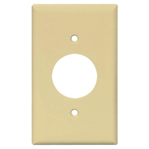 Outlet Wallplate, 4.88 in L, 3.13 in W, Mid, 1 -Gang, Polycarbonate, Light Almond