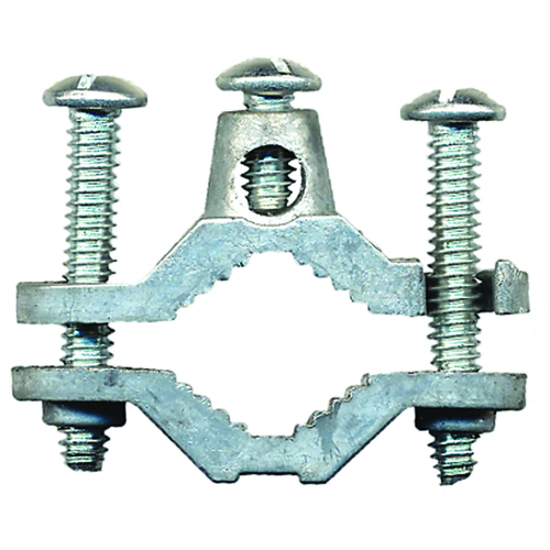 Ground Clamp, Heavy-Duty, Aluminum, For: 5/8 in and Larger Ground Rods