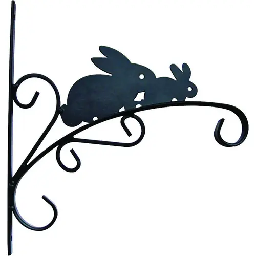 Landscapers Select GF-3055 Plant Bracket, 11 in L, 11.8 in H, Steel, Matte Black, Wall Mounting