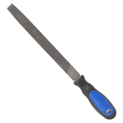 File, Flat Profile, Flat Pattern, Double Cut Cut, 3/4 in W Blade, Cushion-Grip Handle