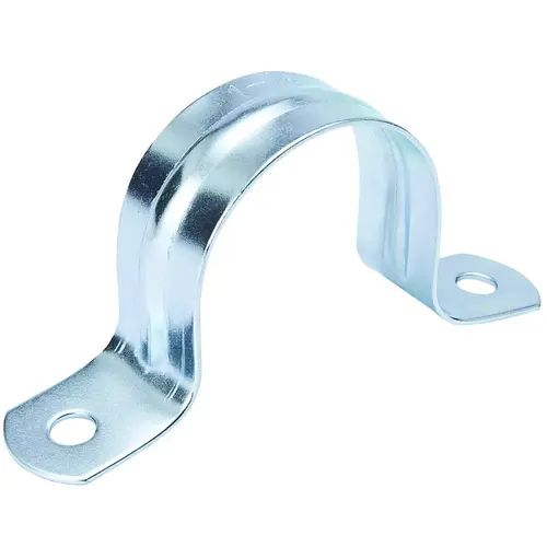 Pipe Strap, 3/4 in Opening, Steel Galvanized - pack of 10