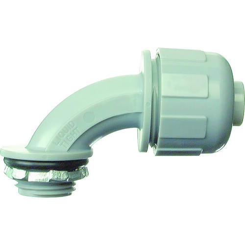 Liquidtight Connector, 90 deg Angle, 3/8 in, PVC