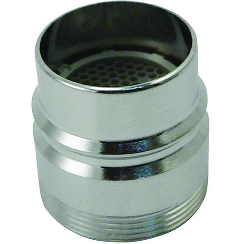 Plumb Pak PP28003 Faucet Aerator Adapter, 15/16-27 x 55/64 in in, Male/Female, Brass, Chrome Plated